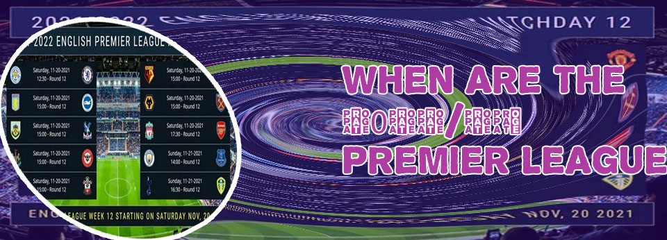 English premier league schedule tomorrow